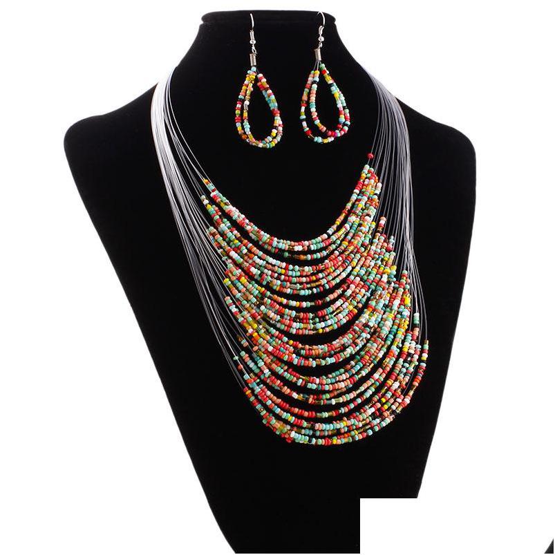 Pendant Necklaces New Fashion Vintage Jewelry Sets Joker Boho Mtilayer Colorf Africa Beads Statement Necklace With Earrings Dhgarden Dhtiw
Pendant Necklaces New Fashion Vintage Jewelry Sets Joker Boho Mtilayer Colorf Africa Beads Statement Necklace With Earrings Dhgarden Dhtiw