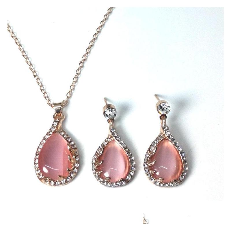 Earrings Necklace Cats Eyes Jewelry Set Opal Stone Pendant Drop Vintage Sier Plated Women Bridal Gifts Delivery Sets Dhgarden Dhnb9, Pink
Earrings Necklace Cats Eyes Jewelry Set Opal Stone Pendant Drop Vintage Sier Plated Women Bridal Gifts Delivery Sets Dhgarden Dhnb9, Pink