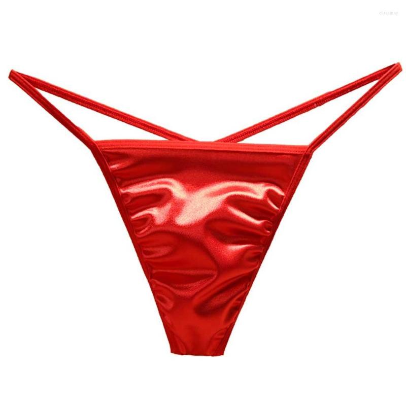 Underpants Silk Satin Sexy Thong Men Brief Bikini G Strings Panties High Stretch Erotic Lingerie Underwear Low Rise Tiny T-back Briefs