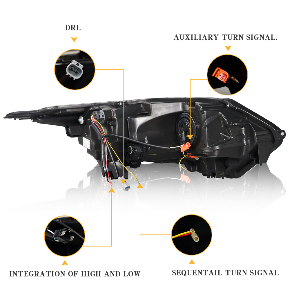 LED Headlights Bulb for Honda VEZEL 20 15-20 18 Highlight Running Lights Upgrade Headlights With Demon Eye
