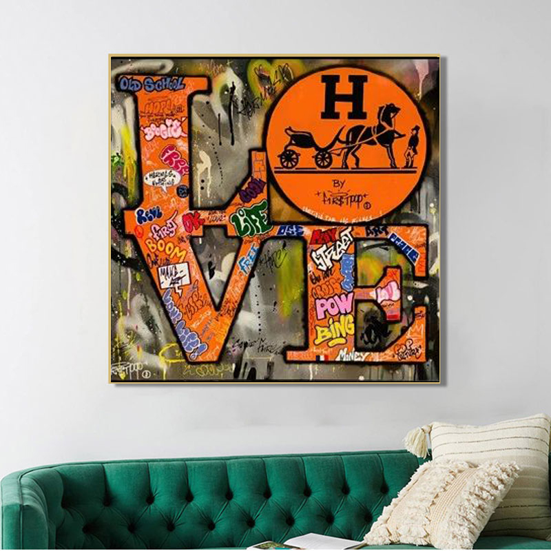 Street Graffiti Art wall Canvas Home Decor Modern Poster Print Colorful Letter Love Canvas Paintings Pictures for Living Room
Street Graffiti Art wall Canvas Home Decor Modern Poster Print Colorful Letter Love Canvas Paintings Pictures for Living Room