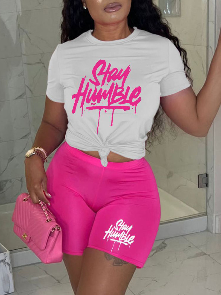 Women Two Piece Pants LW Letter Print Pieces Shorts Set Casual Short Sleeve Crew Neck Top Skinny Matching Bottoms 2 230414, Blue
Women Two Piece Pants LW Letter Print Pieces Shorts Set Casual Short Sleeve Crew Neck Top Skinny Matching Bottoms 2 230414, Blue