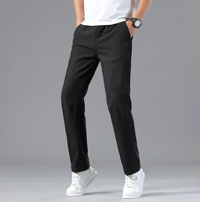 Men Jogger Long Pants Sport Yoga Outfit Fleece Gym Pockets Sweatpants Jogging Pants Mens Casual Elastic Waist Fitness 3 Colors 3XLSize 29378