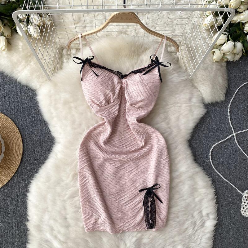 Casual Dresses Sexy Jacquard Butterfly Knot Open Back Tight Wrap Hip Dress With Waist Closure Split Strap Short Skirt, Black
Casual Dresses Sexy Jacquard Butterfly Knot Open Back Tight Wrap Hip Dress With Waist Closure Split Strap Short Skirt, Black