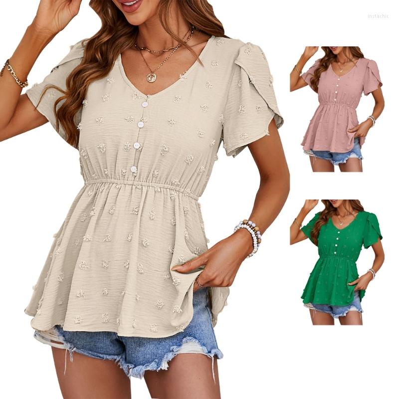 Women' T Shirts Women Ruffle Short Sleeve Shirt Babydoll Tops Hide Belly Tunic Top Loose Fit Petal For, Green
Women' T Shirts Women Ruffle Short Sleeve Shirt Babydoll Tops Hide Belly Tunic Top Loose Fit Petal For, Green