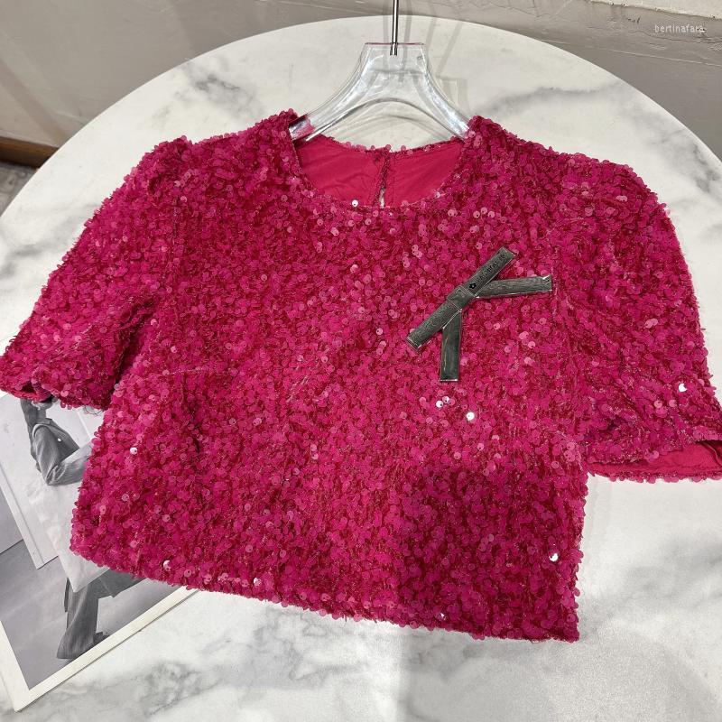 Women' T Shirts 2023 Spring Fashion Elegant Sequins Shiny Short Puff Sleeve T-shirt Women' Simple Trendy Chic O-neck Top Tees, Black
Women' T Shirts 2023 Spring Fashion Elegant Sequins Shiny Short Puff Sleeve T-shirt Women' Simple Trendy Chic O-neck Top Tees, Black