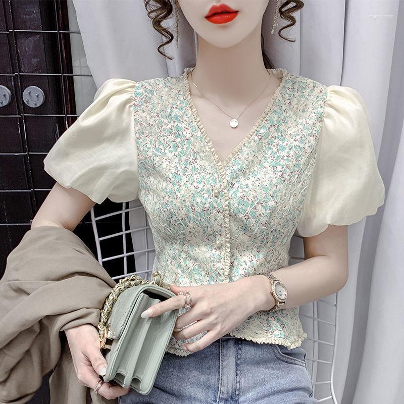 Women' Blouses French Short-sleeved Shirt Female Summer 2023 Design Sense Niche Short Floral Lace Top Casual Fashion, Green
Women' Blouses French Short-sleeved Shirt Female Summer 2023 Design Sense Niche Short Floral Lace Top Casual Fashion, Green