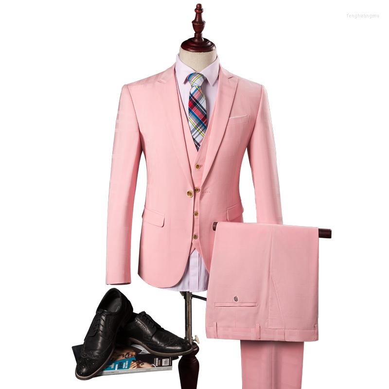 Men's Suits Men's Slim Fit 3 Pieces Suit Single Breasted One Button Business Casual Wedding Prom Formal Pink Jacket Vest & Trousers
Men's Suits Men's Slim Fit 3 Pieces Suit Single Breasted One Button Business Casual Wedding Prom Formal Pink Jacket Vest & Trousers