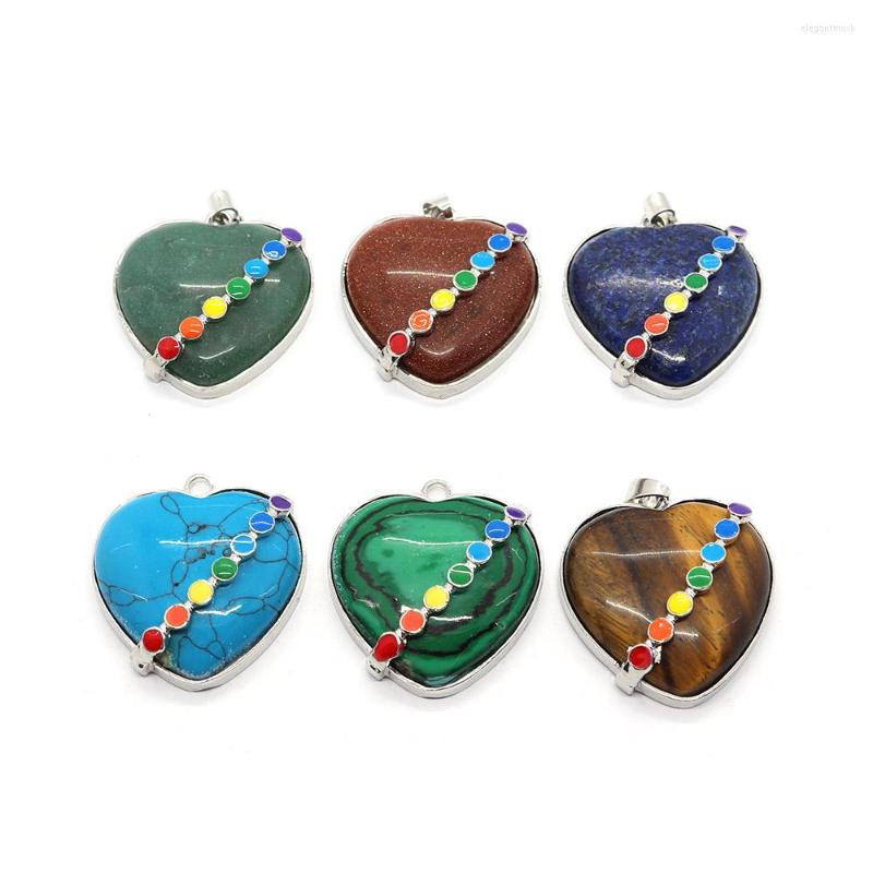 Pendant Necklaces Natural Stone Heart Shape Seven Chakra Blue Sand 31x34mm Tiger Eye Charm DIY Necklace Earrings Jewelry Accessories
Pendant Necklaces Natural Stone Heart Shape Seven Chakra Blue Sand 31x34mm Tiger Eye Charm DIY Necklace Earrings Jewelry Accessories