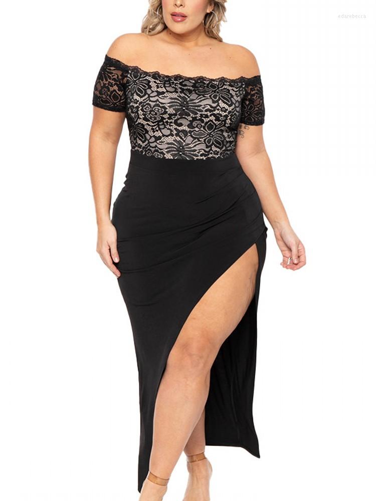 Plus Size Dresses Large Maxi Dress Women's Summer Spring Short Sleeve Slash Neck Bodycon Sexy Elegant Cocktail Evening Party, Black
Plus Size Dresses Large Maxi Dress Women's Summer Spring Short Sleeve Slash Neck Bodycon Sexy Elegant Cocktail Evening Party, Black