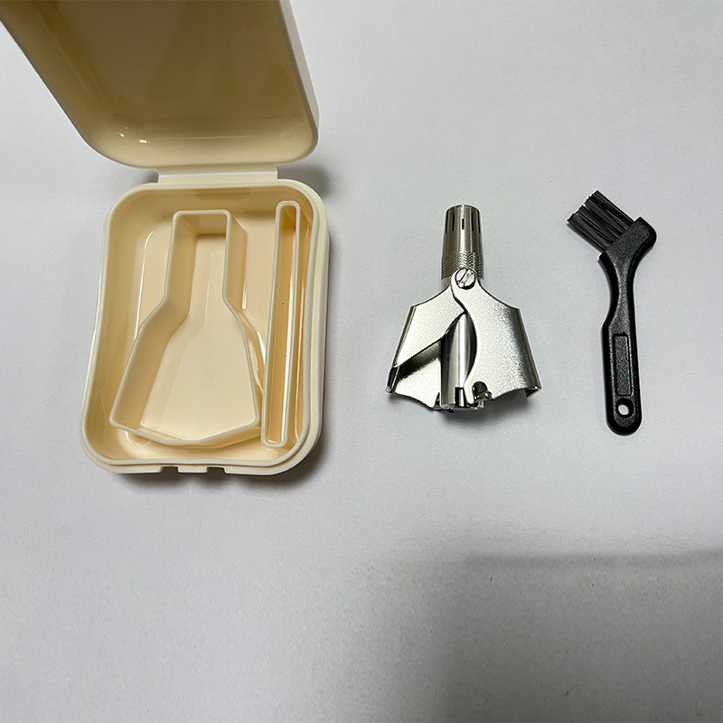 Manual Ear and Nose Hair Trimmer Stainless Steel Painless Professional Rotary Hair Clipper Washable Ear Hair Cutter with Brush