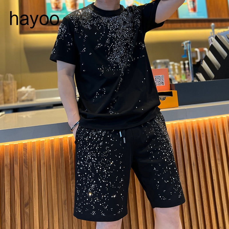 Men s Tracksuits trendy heavy industry Star diamond short sleeved T shirt shorts two piece men s European casual summer 230414, Black
Men s Tracksuits trendy heavy industry Star diamond short sleeved T shirt shorts two piece men s European casual summer 230414, Black