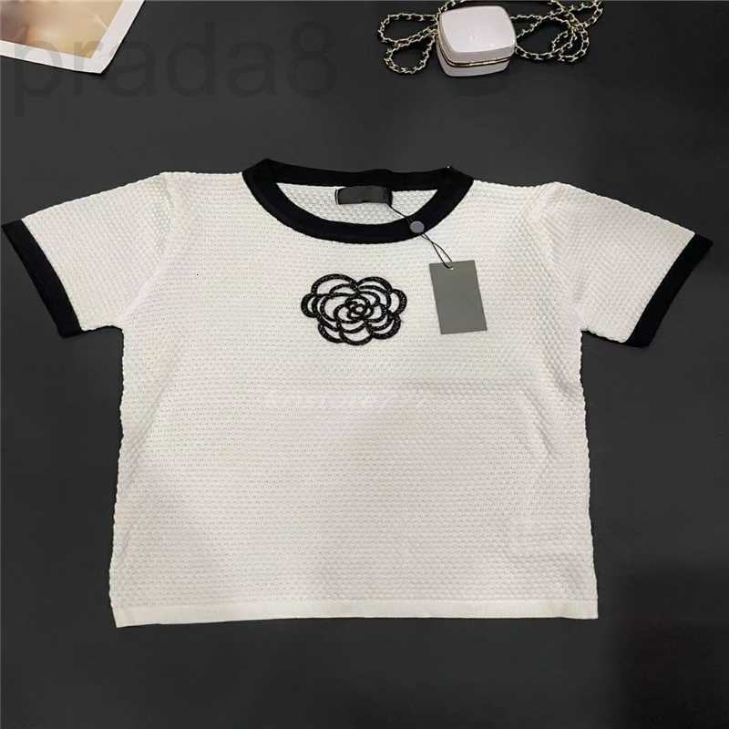 Women's T-Shirt Designer 2022 women's summer knit tee designer tops with flowers beading milan runway cotton crew neck crop top t-shirt high end short sleeve sweater PRNK, White
Women's T-Shirt Designer 2022 women's summer knit tee designer tops with flowers beading milan runway cotton crew neck crop top t-shirt high end short sleeve sweater PRNK, White