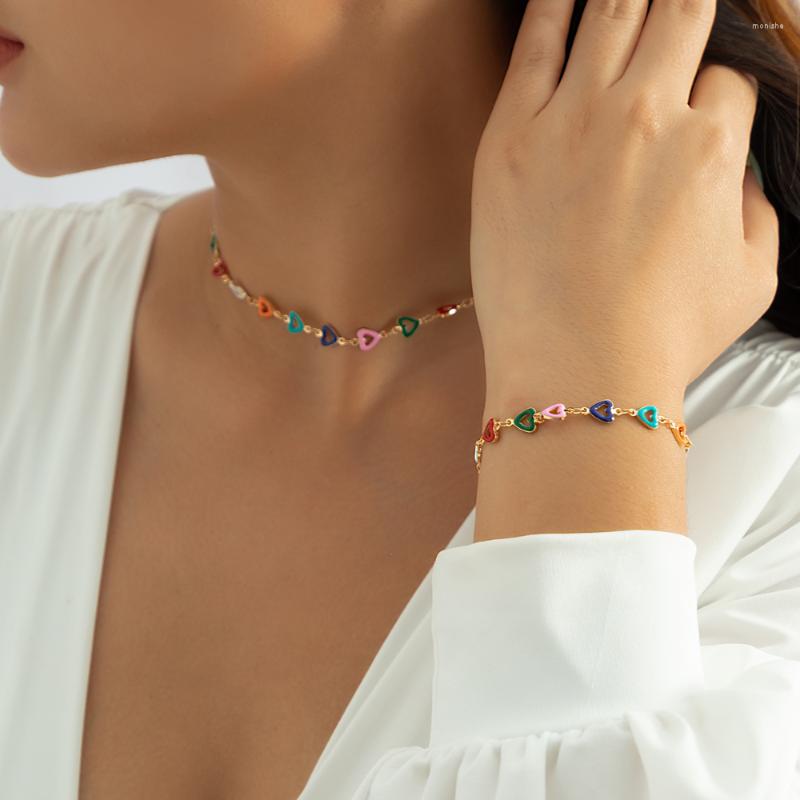 Choker Necklace For Women Unique Colorful Dripping Oil Short Summer Kpop Sweet Love Heart Chain Girlfriend Aesthetic Jewelry
Choker Necklace For Women Unique Colorful Dripping Oil Short Summer Kpop Sweet Love Heart Chain Girlfriend Aesthetic Jewelry