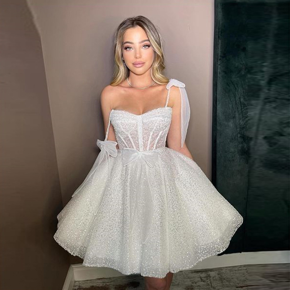 Sparking Sequin Short Homecoming Dresses Spaghetti Straps with Bow Tie Mini Prom Gown Glitter Ball Gown Vestido De Noiva, Green
Sparking Sequin Short Homecoming Dresses Spaghetti Straps with Bow Tie Mini Prom Gown Glitter Ball Gown Vestido De Noiva, Green