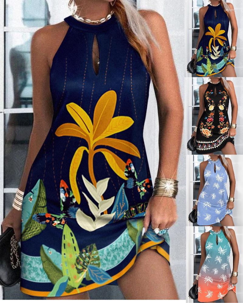 Casual Dresses 2023 Spring Summer Women Fashion Halterneck Printed Dress Sleeveless Sexy Mini High Waist
Casual Dresses 2023 Spring Summer Women Fashion Halterneck Printed Dress Sleeveless Sexy Mini High Waist