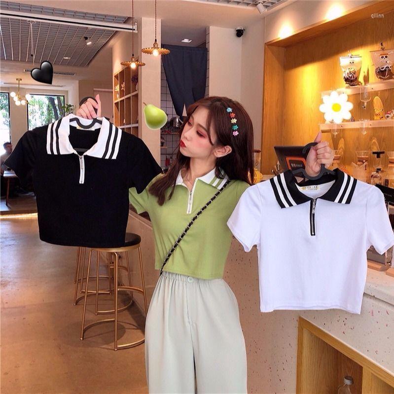 Women's Tanks Hope Tops Korean Top Short Sleeve Summer Women Polo Neck Knitted Casual Cardigans T-shirts Crop For Girls, Picture shown
Women's Tanks Hope Tops Korean Top Short Sleeve Summer Women Polo Neck Knitted Casual Cardigans T-shirts Crop For Girls, Picture shown