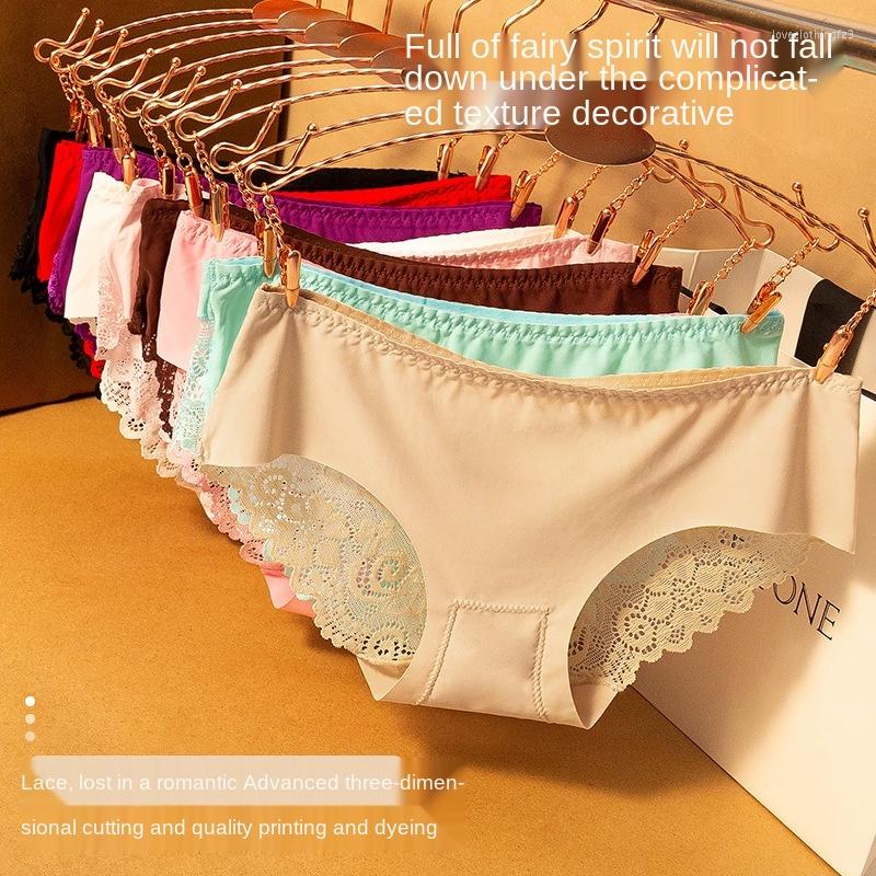 Women's Panties Women's Underwear Sexy Lace Fashion Printed Ice Silk Briefs Middle Waist Seamless Underpants Female Lingerie, White
Women's Panties Women's Underwear Sexy Lace Fashion Printed Ice Silk Briefs Middle Waist Seamless Underpants Female Lingerie, White