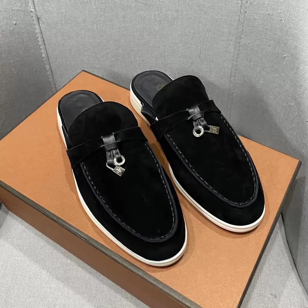 LP PIANA flat slippers Summer Charms embellished Walk suede Luxe lounge Mule shoes Genuine leather casual slip-on flats for women Luxury Designers factory footwear
LP PIANA flat slippers Summer Charms embellished Walk suede Luxe lounge Mule shoes Genuine leather casual slip-on flats for women Luxury Designers factory footwear