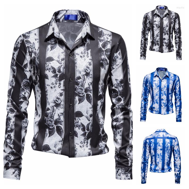 Men' Casual Shirts European Size Business Fashion Breathable Trend Men' Loose Vertical Stripes Large Floral Print Long Sleeve, Black
Men' Casual Shirts European Size Business Fashion Breathable Trend Men' Loose Vertical Stripes Large Floral Print Long Sleeve, Black