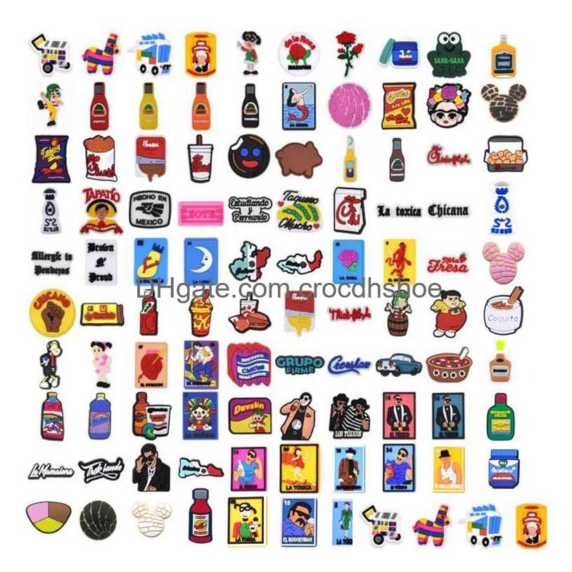 Shoe Parts Accessories Pvc Croc Charms Custom Logo Bk Mexican Clog For Bracelet And Drop Delivery Otisu
Shoe Parts Accessories Pvc Croc Charms Custom Logo Bk Mexican Clog For Bracelet And Drop Delivery Otisu