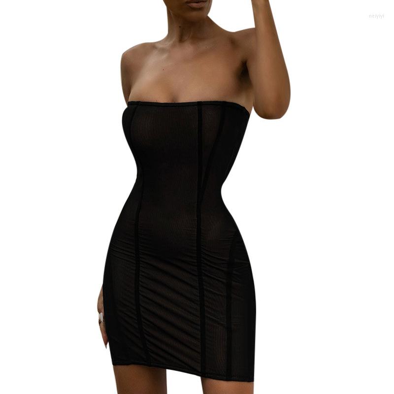 Casual Dresses Summer Mesh Mini Bodycon Dress Women Patchwork Sleeveless Strapless Night Club Elegant Party Prom Vestidos, Black
Casual Dresses Summer Mesh Mini Bodycon Dress Women Patchwork Sleeveless Strapless Night Club Elegant Party Prom Vestidos, Black