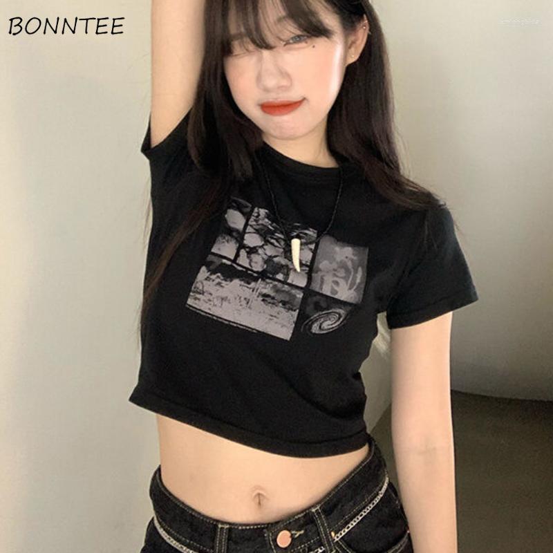 Women's T Shirts Short Sleeve T-shirts Women Summer Crop Tops Print Slim High Street Korean Fashion Aesthetic Lovely Simple Stylish Casual, Black
Women's T Shirts Short Sleeve T-shirts Women Summer Crop Tops Print Slim High Street Korean Fashion Aesthetic Lovely Simple Stylish Casual, Black