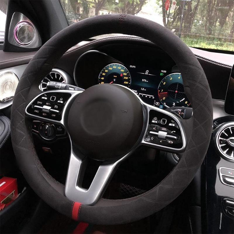 Steering Wheel Covers 37-39cm Universal Auto Suede Cover Round With Stamping Central Mark
Steering Wheel Covers 37-39cm Universal Auto Suede Cover Round With Stamping Central Mark