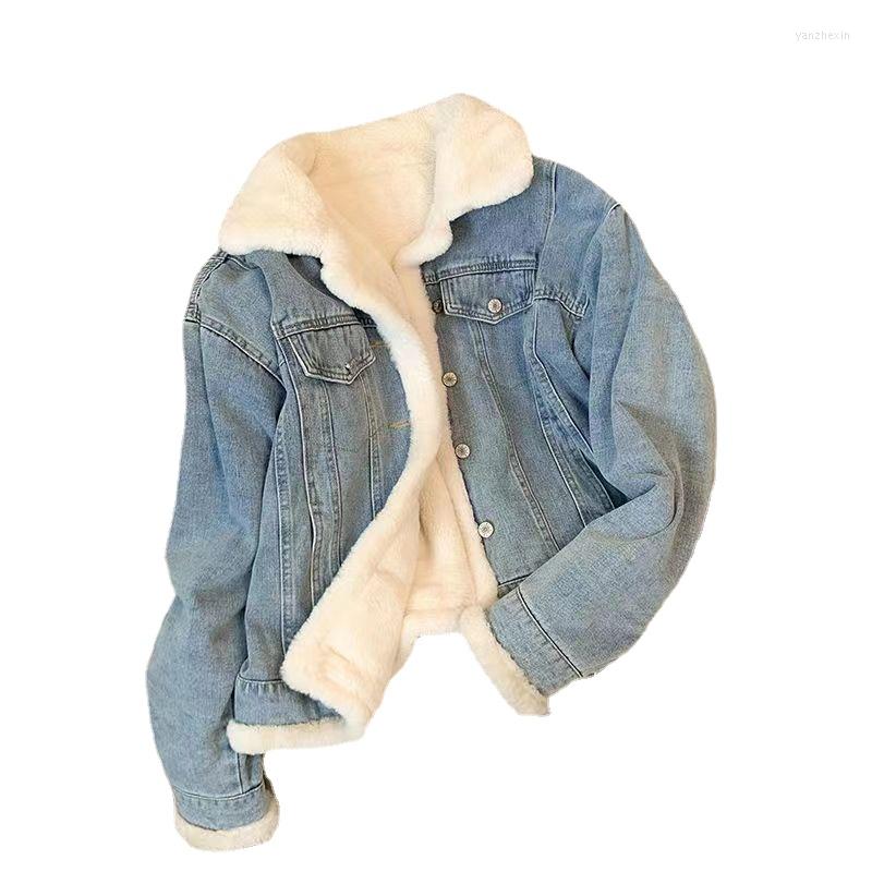 Women's Jackets Women's Denim Jacket Korean Style Warm Winter Fur Jeans High Quality Coats Female Outerwear Parker Lambs Wool, Xaf458b
Women's Jackets Women's Denim Jacket Korean Style Warm Winter Fur Jeans High Quality Coats Female Outerwear Parker Lambs Wool, Xaf458b