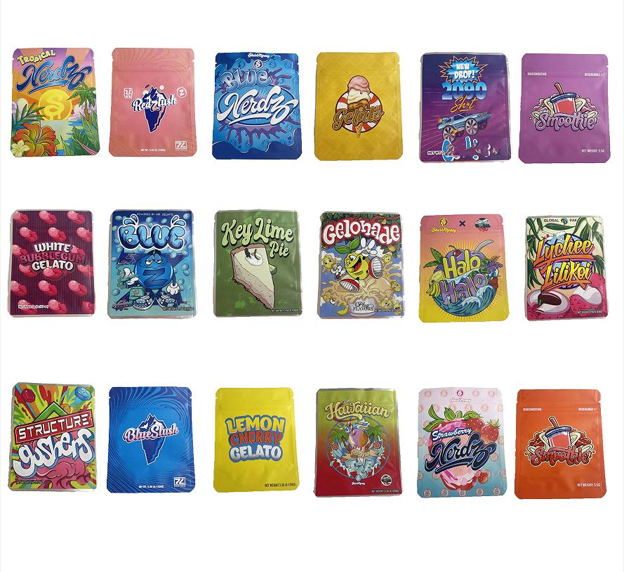 empty edibles mylar packaging bags white bubblegum gelato smoothie key lime pie lemon cherry pouch
empty edibles mylar packaging bags white bubblegum gelato smoothie key lime pie lemon cherry pouch