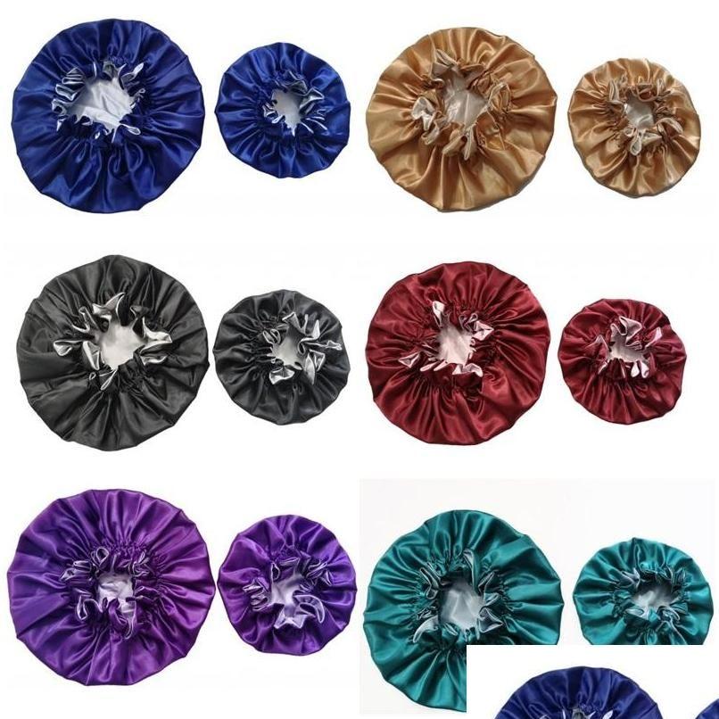 Beanie/Skull Caps Beanie/Skl Mommy And Me Satin Bonnet Double Layer Women Night Slee Cap Children Head Er Hair Accessories Silky 254 Dhxki, Color you want
Beanie/Skull Caps Beanie/Skl Mommy And Me Satin Bonnet Double Layer Women Night Slee Cap Children Head Er Hair Accessories Silky 254 Dhxki, Color you want