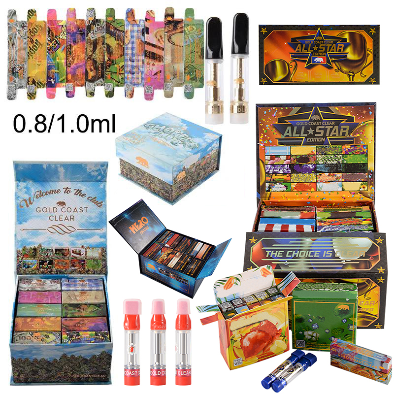 Gold Coast Clear Atomizers Smokers Club GCC All Star Editions Vape Cartridges Packaging 0.8ml 1.0ml Ceramic Coil 510 Thread Carts Thick Oil Glass Tank
Gold Coast Clear Atomizers Smokers Club GCC All Star Editions Vape Cartridges Packaging 0.8ml 1.0ml Ceramic Coil 510 Thread Carts Thick Oil Glass Tank
