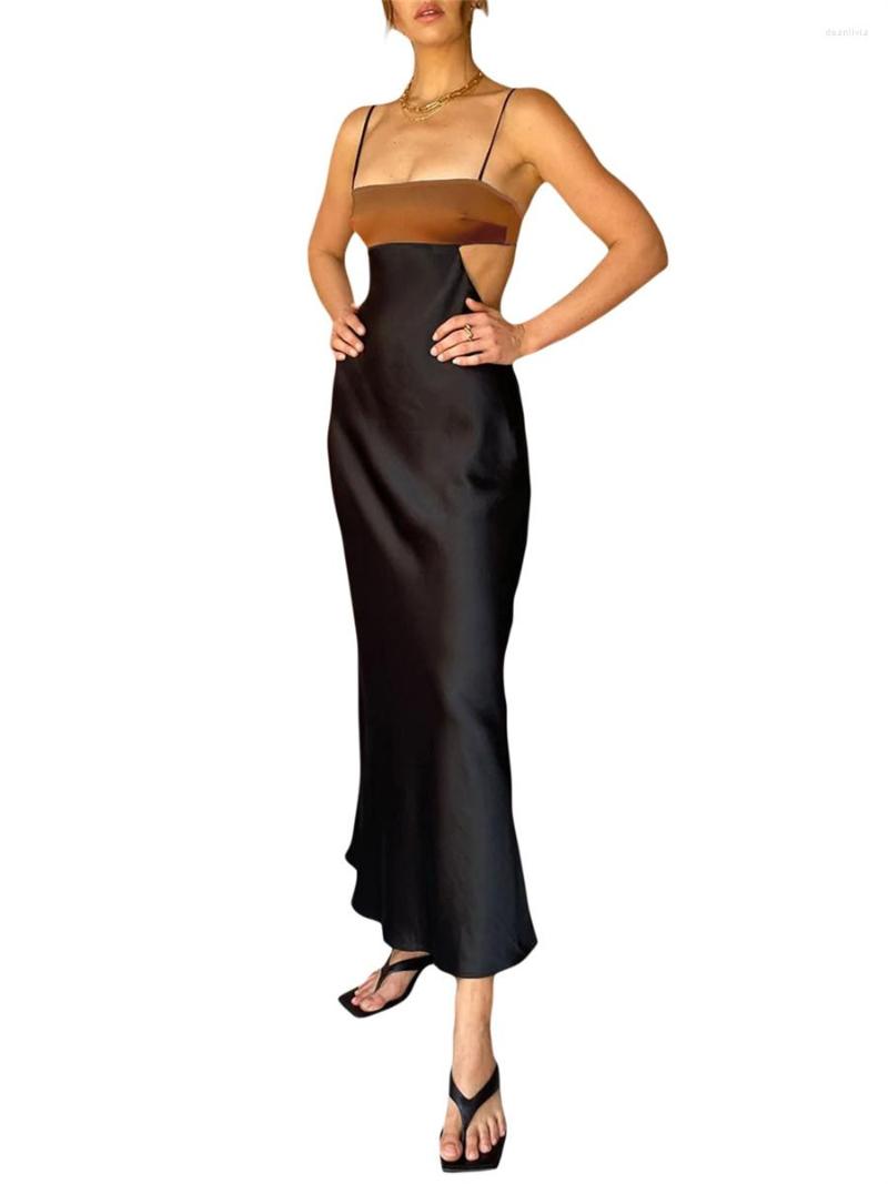 Casual Dresses Puloru Color Block Suspender Party Long Chic Vintage Women Sleeveless Backless Wrap Pencil Dress Evening Gown Vestidos, Black
Casual Dresses Puloru Color Block Suspender Party Long Chic Vintage Women Sleeveless Backless Wrap Pencil Dress Evening Gown Vestidos, Black