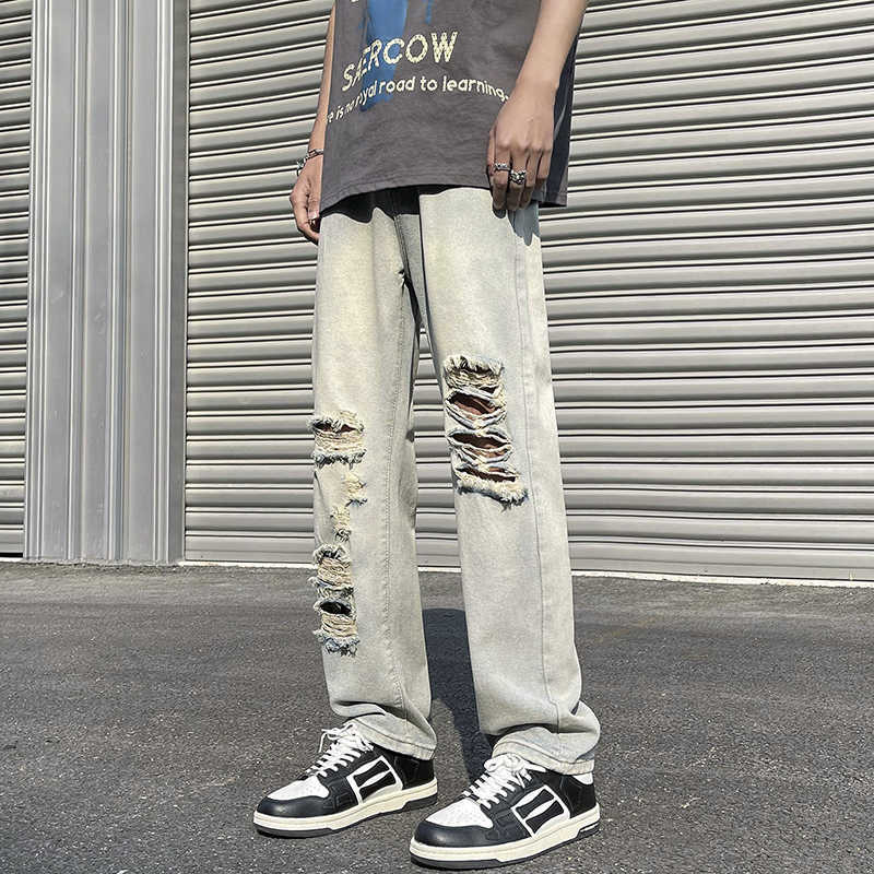 Men's Jeans 2023 New Distinctive Ripped Men's Retro Jeans Korean Fashion Streetwear Slim-Fit Denim Pants All-Match High Street Trousers Male Y23, Black
Men's Jeans 2023 New Distinctive Ripped Men's Retro Jeans Korean Fashion Streetwear Slim-Fit Denim Pants All-Match High Street Trousers Male Y23, Black
