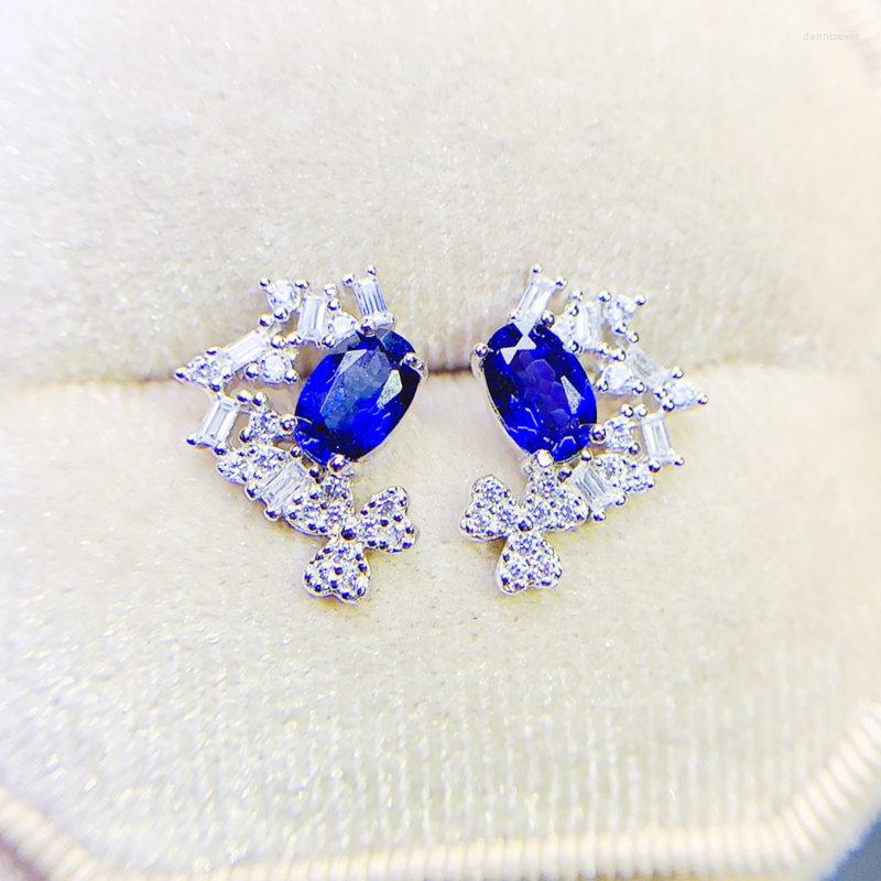 Stud Earrings Natural Real Blue Sapphire Earring 0.6ct 2pcs Gemstone 925 Sterling Silver Fine Jewelry For Men Women J23368
Stud Earrings Natural Real Blue Sapphire Earring 0.6ct 2pcs Gemstone 925 Sterling Silver Fine Jewelry For Men Women J23368