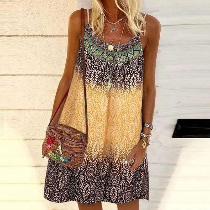 Casual Dresses Dress Women's Bohemian Summer Loose Printed Sleeveless Sundress Beach Vestidos Plus Size A-Line Spaghetti Strap Mini, Yellow
Casual Dresses Dress Women's Bohemian Summer Loose Printed Sleeveless Sundress Beach Vestidos Plus Size A-Line Spaghetti Strap Mini, Yellow