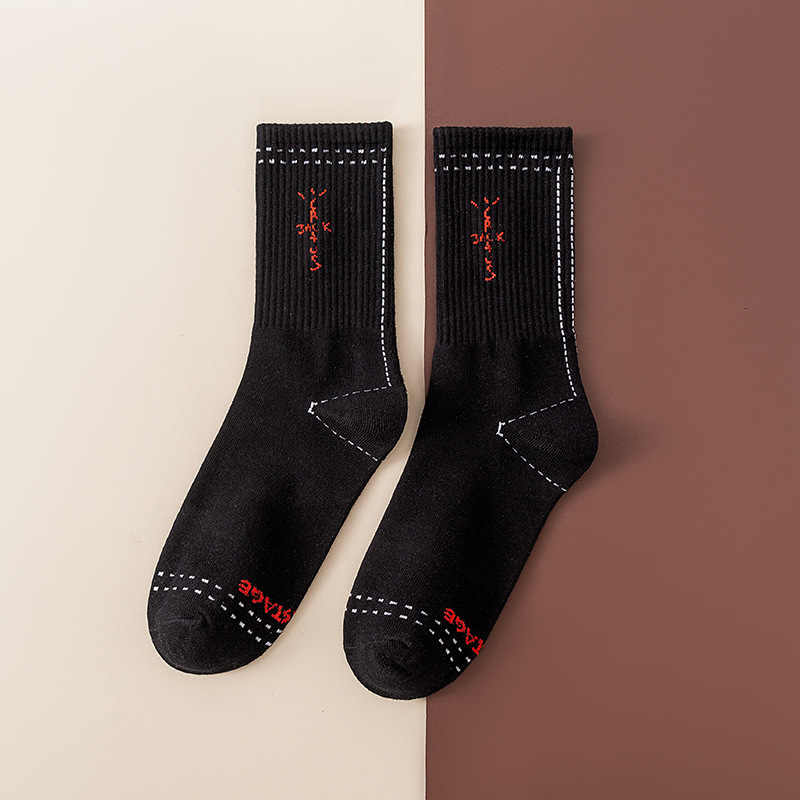Sports Socks Cactus Jack Men sport sock cotton Streetwear Street Style Hip Hop Skate Compression For Women 230413