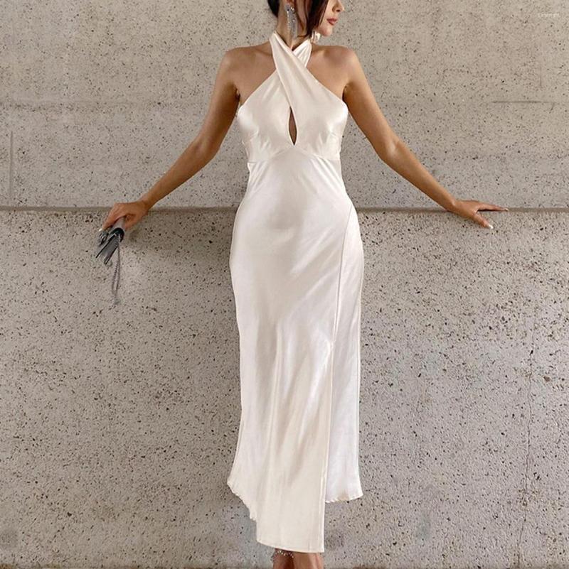 Casual Dresses Elegant Summer Spaghetti Strap Midi Dress Women Sexy Prom Evening Party Birthday Club Fashion Clothing, Beige 
Casual Dresses Elegant Summer Spaghetti Strap Midi Dress Women Sexy Prom Evening Party Birthday Club Fashion Clothing, Beige