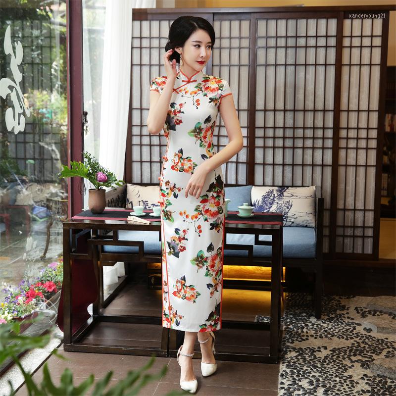 Ethnic Clothing Traditional Chinese Vintage Long Cheongsam Short Sleeve Qipao Party Stage Performance Dress Women Wholesale
Ethnic Clothing Traditional Chinese Vintage Long Cheongsam Short Sleeve Qipao Party Stage Performance Dress Women Wholesale
