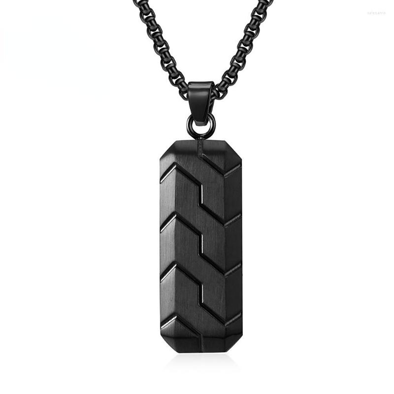 Chains Geometric Vertical Bar Pendant Beveled Tire Pattern Hip-hop Retro Stainless Steel Necklace For Men
Chains Geometric Vertical Bar Pendant Beveled Tire Pattern Hip-hop Retro Stainless Steel Necklace For Men