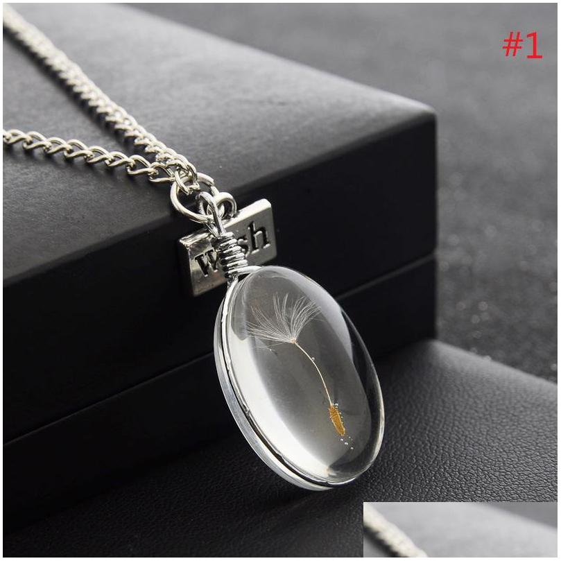 Pendant Necklaces Wish Crystal Necklace Real Dandelion Pendants Glass Round Sier Chain Choker For Women Gifts Drop Delivery J Dhgarden Dh4Hp 
Pendant Necklaces Wish Crystal Necklace Real Dandelion Pendants Glass Round Sier Chain Choker For Women Gifts Drop Delivery J Dhgarden Dh4Hp
