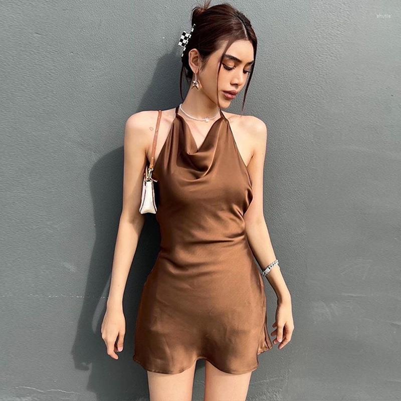 Casual Dresses Dress Women' Sexy Open Back Neck Slim Vestidos De Mujer Vintage Evening Summer Women 2023, Brown
Casual Dresses Dress Women' Sexy Open Back Neck Slim Vestidos De Mujer Vintage Evening Summer Women 2023, Brown