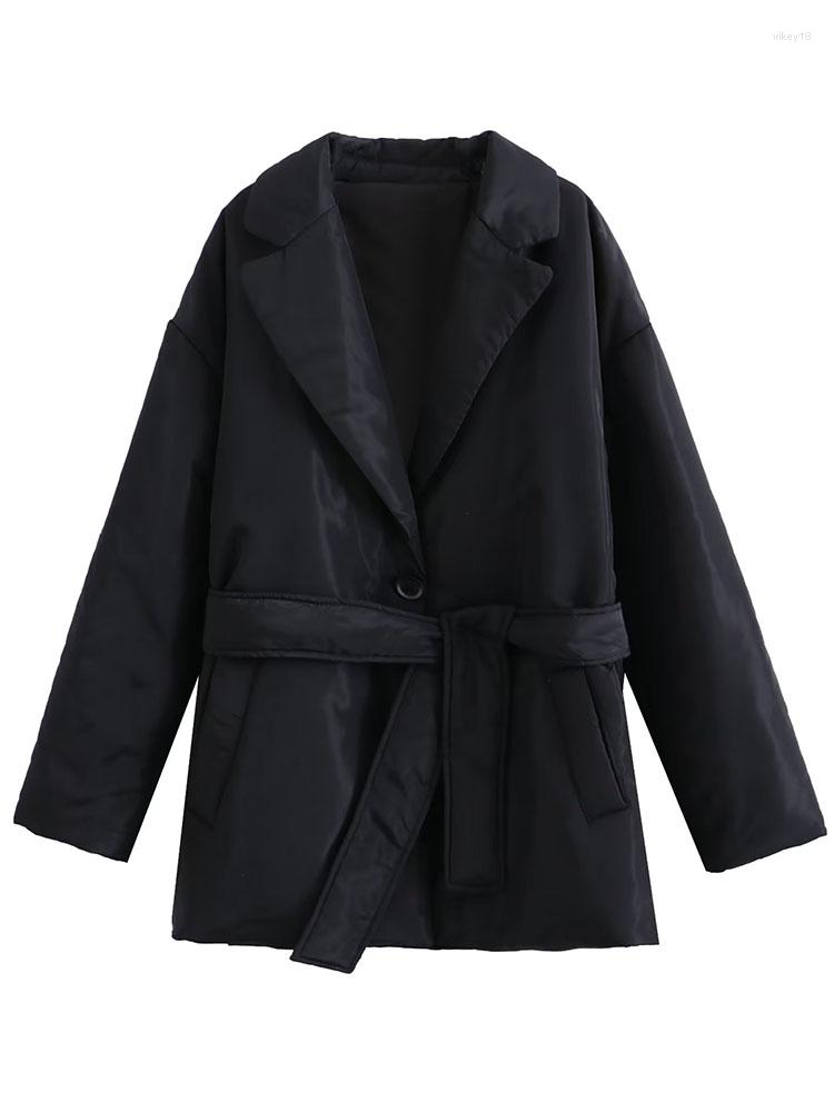 Women's Trench Coats Winter Coat Belt Cotton Jacket Black Lapel Long Sleeve Thickened Warm Casual And Fashionable Top
Women's Trench Coats Winter Coat Belt Cotton Jacket Black Lapel Long Sleeve Thickened Warm Casual And Fashionable Top