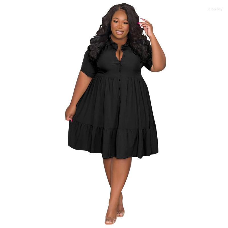 Plus Size Dresses Dress Solid Lapel Single Breasted Fashionable Casual Short Sleeve Shirt Knee-length Office Lady For Vestidos, Orange
Plus Size Dresses Dress Solid Lapel Single Breasted Fashionable Casual Short Sleeve Shirt Knee-length Office Lady For Vestidos, Orange