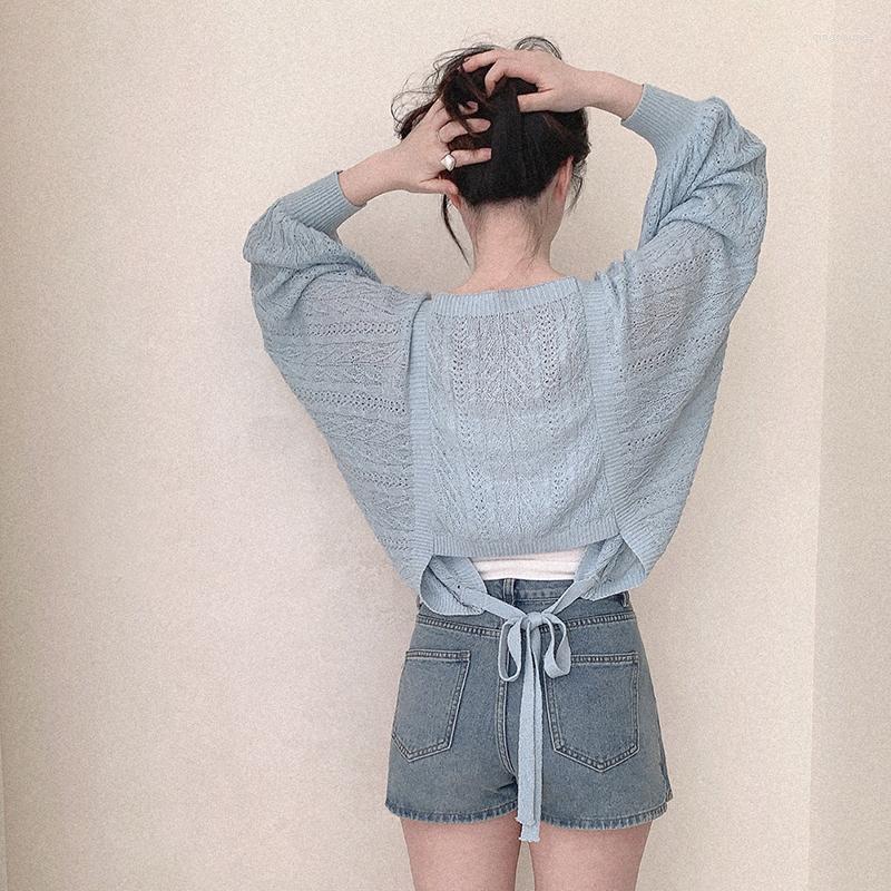 Women's Knits Retro Knitted Cardigan Women Summer Batwing Sleeve Loose Sweater For Sweet Girl, Blue cardigans
Women's Knits Retro Knitted Cardigan Women Summer Batwing Sleeve Loose Sweater For Sweet Girl, Blue cardigans