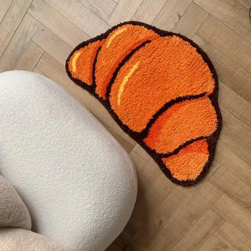 Carpet LAKEA Croissant Shape Carpets for Living Bath Room Fluffy Bread Rug Home Warm Decoration Accessories Anti-Slip Floor Safety Mat 231113