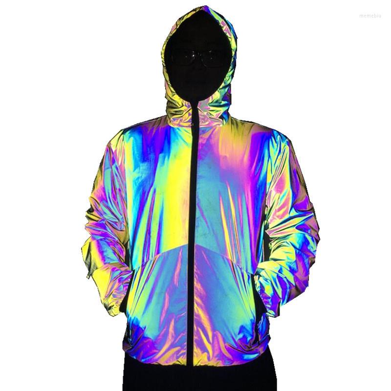 Men's Jackets Hooded Colorful Reflective Jacket Mens Fashion Hip Hop Windbreaker Coat Noctilucent Streetwear Shiny Men, Beige
Men's Jackets Hooded Colorful Reflective Jacket Mens Fashion Hip Hop Windbreaker Coat Noctilucent Streetwear Shiny Men, Beige
