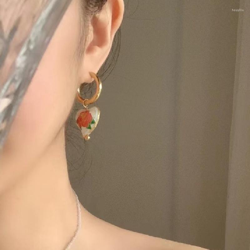 Stud Earrings Unique Antique Rose Love Hanging Women's Drop Glaze Flower Asymmetric Hoop Vintage Crystal Elegant Jewelry
Stud Earrings Unique Antique Rose Love Hanging Women's Drop Glaze Flower Asymmetric Hoop Vintage Crystal Elegant Jewelry