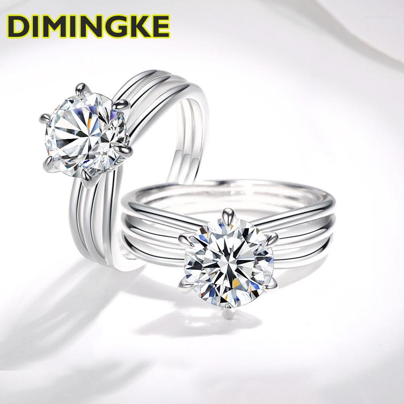 Cluster Rings DIMINGKE Shiny Women Jewelry Ring 2CT D Moissanite GRA Certificate Solid S92 Silver Wedding Party Gift
Cluster Rings DIMINGKE Shiny Women Jewelry Ring 2CT D Moissanite GRA Certificate Solid S92 Silver Wedding Party Gift