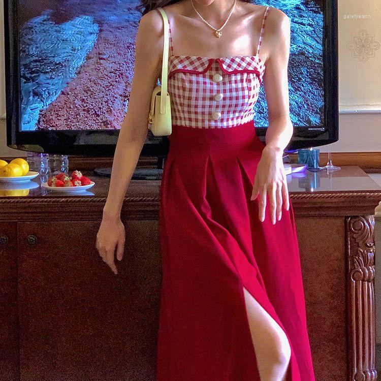 Casual Dresses Women Dress Vintage Fashion All-match Patchwork Side-slit Sexy Slash-neck Spaghetti Strap Off Shoulder Beach Clothing M118, Red
Casual Dresses Women Dress Vintage Fashion All-match Patchwork Side-slit Sexy Slash-neck Spaghetti Strap Off Shoulder Beach Clothing M118, Red